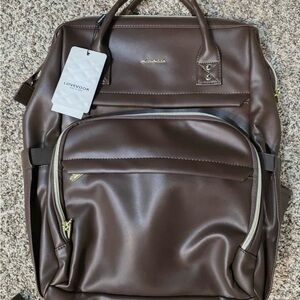 Lovevook brand Brown Leather-type Backpack